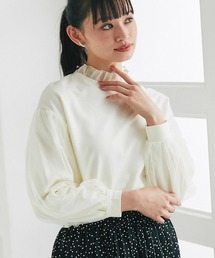 袖チュールトップス