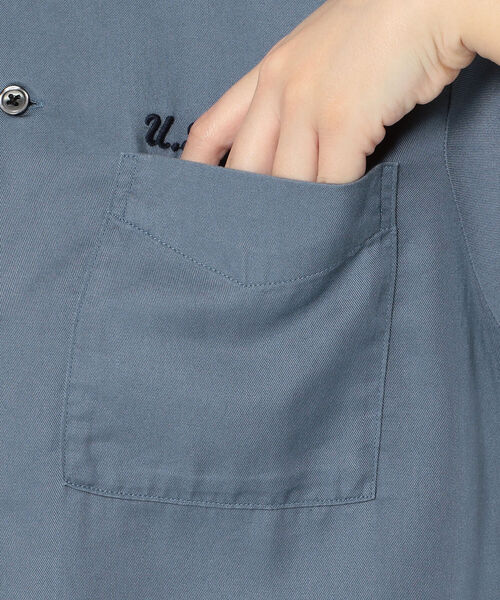 AVIREX（アヴィレックス）の「ボーリングシャツ フィアレス フライヤーズ/BOWLING SHIRT FEARLESS FLYERS/アヴィレックス/AVIREX（シャツ/ブラウス・レディース・ピンク/サンドベージュ/サックスブルー・FREE）」の10枚目の写真