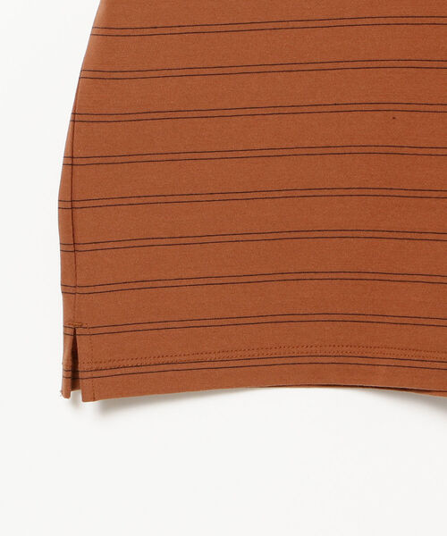 BEAMS（ビームス）の「BEAMS / ルーズ ボーダー Tシャツ（Tシャツ/カットソー・メンズ・ダークグリーン/ライトブラウン・SMALL/MEDIUM/LARGE/X-LARGE）」の16枚目の写真