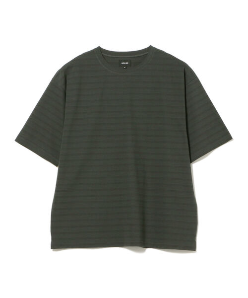 BEAMS（ビームス）の「BEAMS / ルーズ ボーダー Tシャツ（Tシャツ/カットソー・メンズ・ダークグリーン/ライトブラウン・SMALL/MEDIUM/LARGE/X-LARGE）」の18枚目の写真