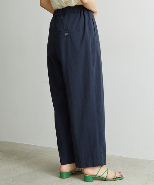 note et silence (ノートエシロンス)の「◇80/2GVラチネ スピンドルパンツ(その他パンツ・レディース・ネイビー/サンドベージュ・FREE)」の7枚目の写真