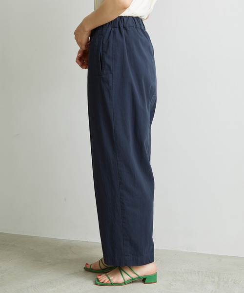 note et silence (ノートエシロンス)の「◇80/2GVラチネ スピンドルパンツ(その他パンツ・レディース・ネイビー/サンドベージュ・FREE)」の5枚目の写真