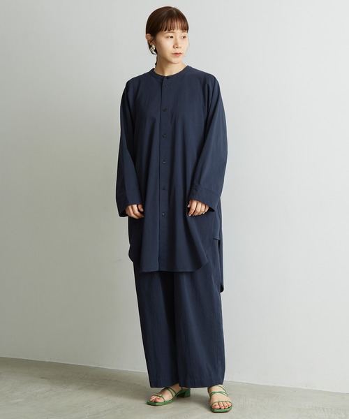 note et silence (ノートエシロンス)の「◇80/2GVラチネ スピンドルパンツ(その他パンツ・レディース・ネイビー/サンドベージュ・FREE)」の19枚目の写真