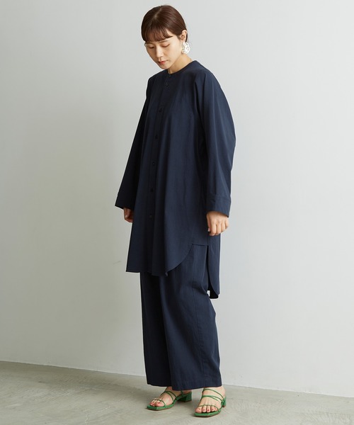 note et silence (ノートエシロンス)の「◇80/2GVラチネ スピンドルパンツ(その他パンツ・レディース・ネイビー/サンドベージュ・FREE)」の20枚目の写真