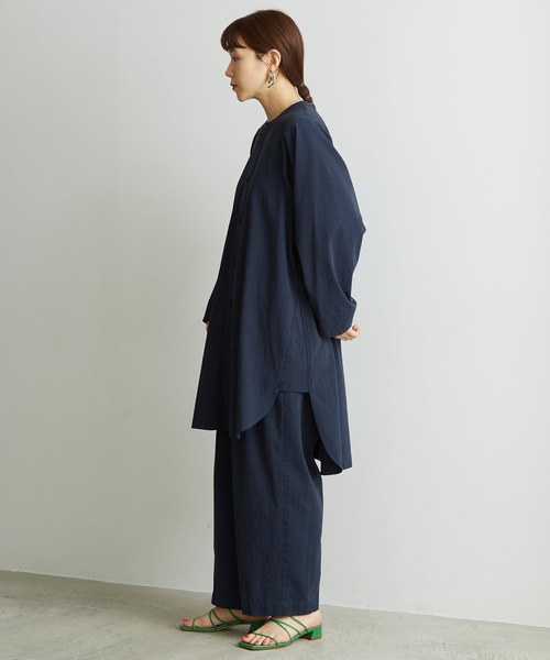 note et silence (ノートエシロンス)の「◇80/2GVラチネ スピンドルパンツ(その他パンツ・レディース・ネイビー/サンドベージュ・FREE)」の21枚目の写真