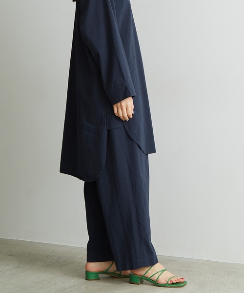 note et silence (ノートエシロンス)の「◇80/2GVラチネ スピンドルパンツ(その他パンツ・レディース・ネイビー/サンドベージュ・FREE)」の13枚目の写真