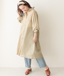 ボリュームスリーブシャツワンピース