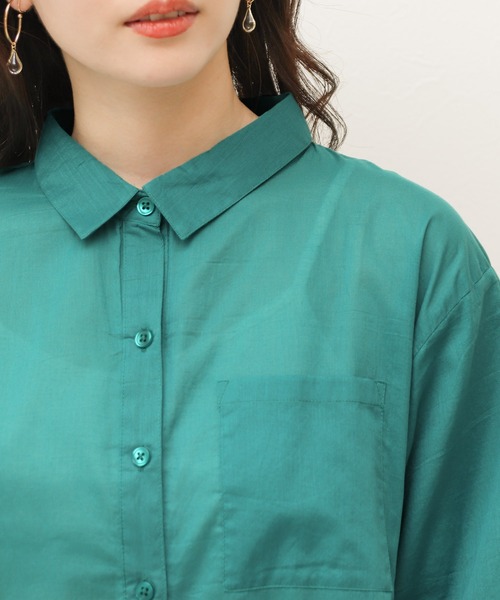 Social GIRL（ソーシャルガール）の「ボリュームスリーブシャツワンピース（シャツワンピース・レディース・ブラック/ベージュ/ブルーグリーン・M）」の17枚目の写真