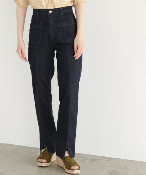 RAY CASSIN（レイカズン）の「フロントポケットリラックスデニムパンツ（その他パンツ・レディース・サックスブルー/ベージュ/ワンウォッシュ・MEDIUM/SMALL）」の3枚目の写真