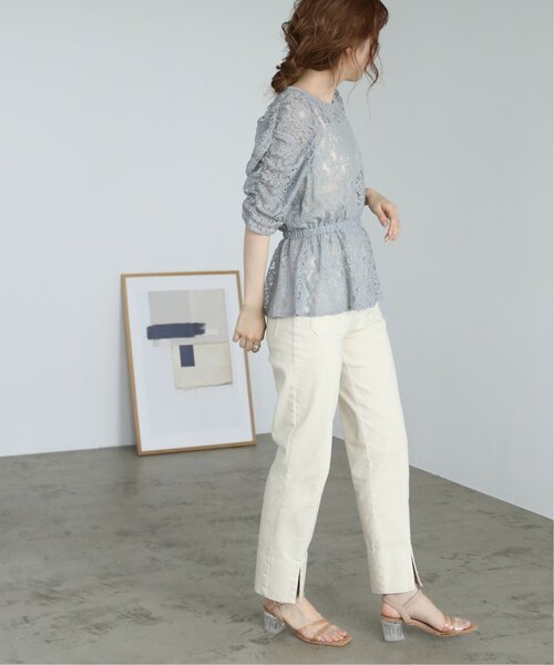 RAY CASSIN（レイカズン）の「フロントポケットリラックスデニムパンツ（その他パンツ・レディース・サックスブルー/ベージュ/ワンウォッシュ・MEDIUM/SMALL）」の10枚目の写真