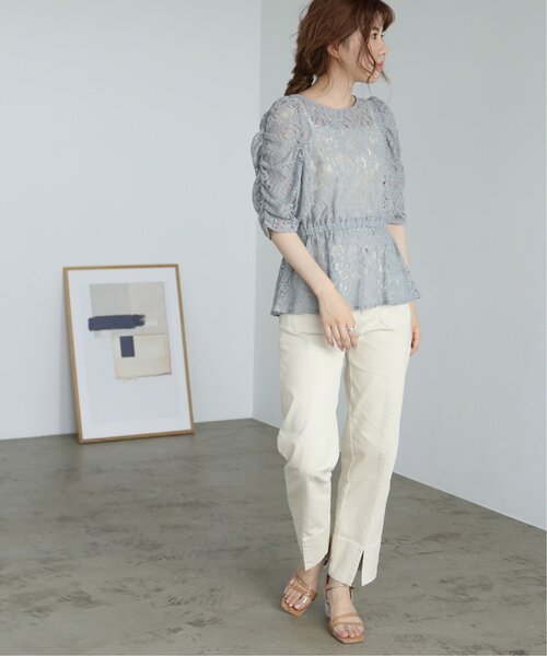 RAY CASSIN（レイカズン）の「フロントポケットリラックスデニムパンツ（その他パンツ・レディース・サックスブルー/ベージュ/ワンウォッシュ・MEDIUM/SMALL）」の11枚目の写真