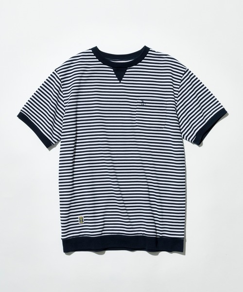 Munsingwear Grand-Slam（マンシングウェア　グランドスラム）の「ビッグ鹿の子クルーネックTシャツ（Tシャツ/カットソー・メンズ・ネイビー×ホワイト/ネイビー/ホワイト・L/M/XL/S）」の12枚目の写真