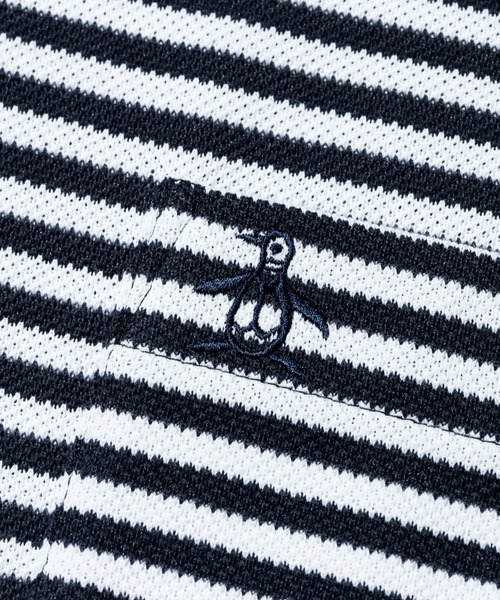 Munsingwear Grand-Slam（マンシングウェア　グランドスラム）の「ビッグ鹿の子クルーネックTシャツ（Tシャツ/カットソー・メンズ・ネイビー×ホワイト/ネイビー/ホワイト・L/M/XL/S）」の14枚目の写真