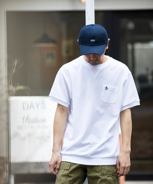 Munsingwear Grand-Slam（マンシングウェア　グランドスラム）の「ビッグ鹿の子クルーネックTシャツ（Tシャツ/カットソー・メンズ・ネイビー×ホワイト/ネイビー/ホワイト・L/M/XL/S）」の5枚目の写真