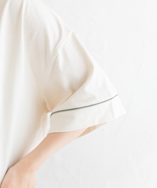 Mysa&Liina（ミーサリーナ）の「パイピング衿配色ショートポロシャツ（Tシャツ/カットソー・レディース・キナリ/チャコールグレー・M）」の19枚目の写真