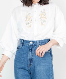 WEGO | WEGO/刺繍バンドカラーチュニックシャツ(シャツ/ブラウス)