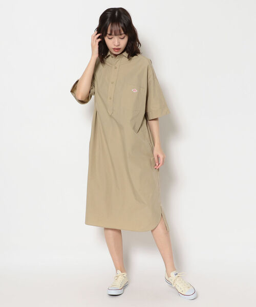 DANTON ダントン シャツワンピース　36 ベージュ DANTON ベージュ シャツワンピース 36 Danton 「DANTON」 シャツ