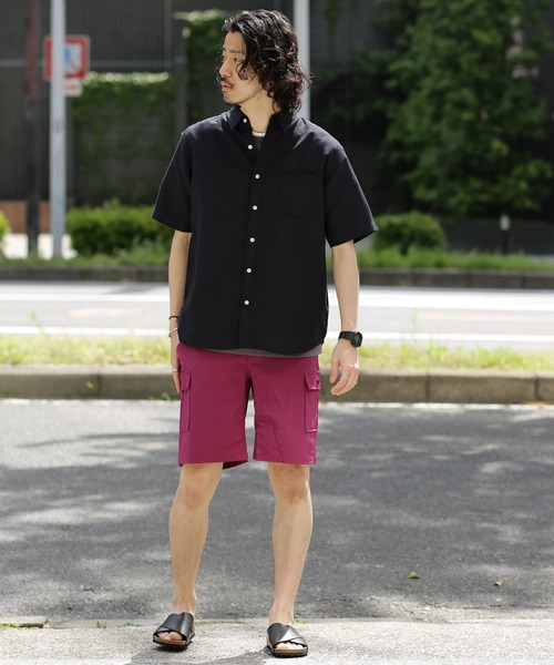 URBAN RESEARCH Sonny Label（アーバンリサーチサニーレーベル）の「『防汚ストレッチ』マルチファンクション撥水ショーツ（その他パンツ・メンズ・ブラック/ベージュ/パープル/ネイビー/カーキ・MEDIUM/LARGE）」の6枚目の写真