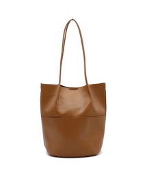 POUTOJOURU | 【ポートジュール】 ヴィーガンレザー　フロントポケットトートバッグ　フェイクレザー(ビジネスバッグ)