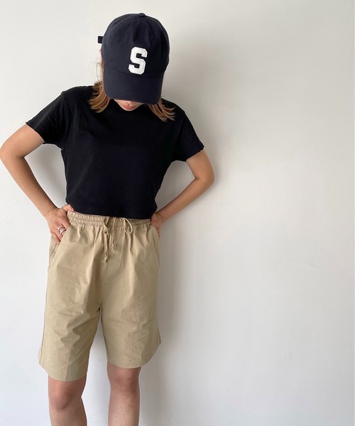 CANAL JEAN（キャナルジーン）の「RED CHOP WORKS(レッドチョップワークス) コットンイージーショートパンツ（その他パンツ・レディース・ブラック/ネイビー/ベージュ・SMALL/MEDIUM/LARGE）」の3枚目の写真