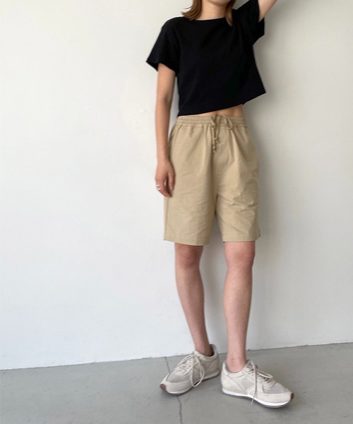 CANAL JEAN（キャナルジーン）の「RED CHOP WORKS(レッドチョップワークス) コットンイージーショートパンツ（その他パンツ・レディース・ブラック/ネイビー/ベージュ・SMALL/MEDIUM/LARGE）」の8枚目の写真