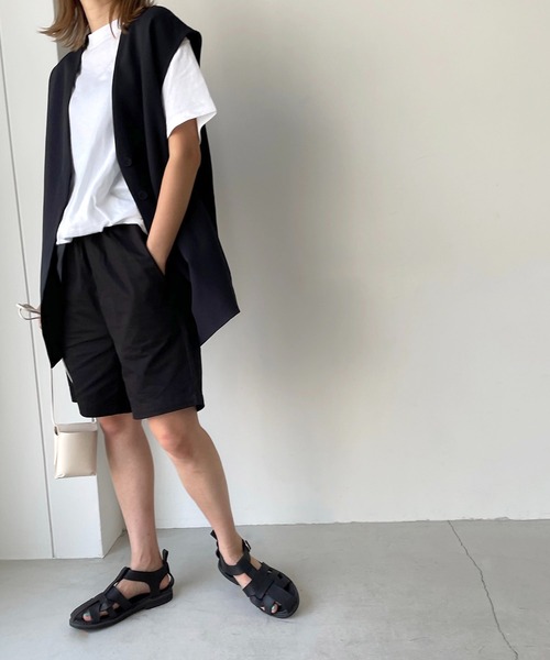 CANAL JEAN（キャナルジーン）の「RED CHOP WORKS(レッドチョップワークス) コットンイージーショートパンツ（その他パンツ・レディース・ブラック/ネイビー/ベージュ・SMALL/MEDIUM/LARGE）」の16枚目の写真