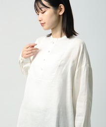 【 HEAVENLY / ヘヴンリー 】リネンドレスシャツ フレンチリネン ドレス シャツ チュニック HEAVENLY 2148022 DLW