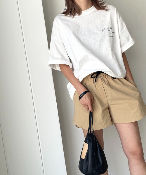 CANAL JEAN（キャナルジーン）の「RCW BLUE LABEL(ブルーレーベル) ドローストリングショートパンツ（その他パンツ・レディース・ブラック/ベージュ/グリーン・38）」の7枚目の写真