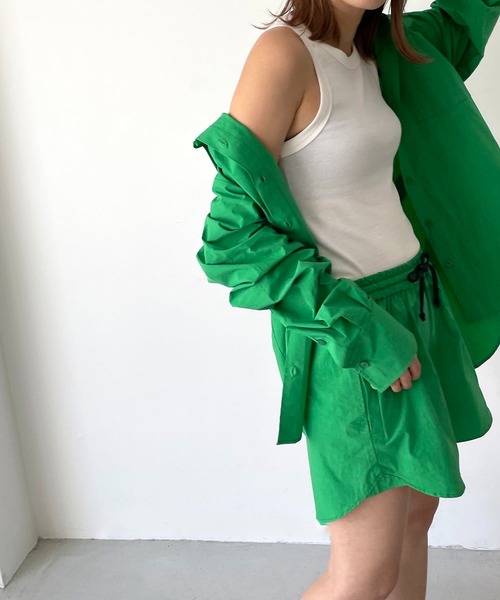 CANAL JEAN（キャナルジーン）の「RCW BLUE LABEL(ブルーレーベル) ドローストリングショートパンツ（その他パンツ・レディース・ブラック/ベージュ/グリーン・38）」の10枚目の写真