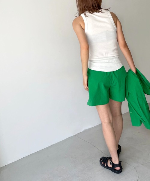 CANAL JEAN（キャナルジーン）の「RCW BLUE LABEL(ブルーレーベル) ドローストリングショートパンツ（その他パンツ・レディース・ブラック/ベージュ/グリーン・38）」の11枚目の写真