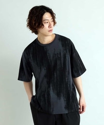 MK MICHEL KLEIN HOMME （エムケーミッシェルクランオム）の「ハケメ総柄プリント半袖Tシャツ（Tシャツ/カットソー・メンズ）」