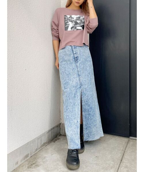 GYDA(ジェイダ)の「LA it girlショート ロンT(Tシャツ/カットソー・レディース・オフホワイト/ブラック/ピンク・FREE)」の22枚目の写真