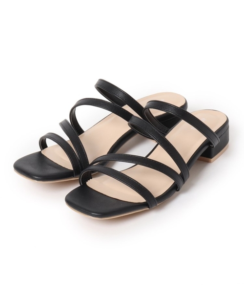 DRESKIP（ドレスキップ）の「◆細ストラップサンダル（サンダル・レディース・オフホワイト/ブラック/ブルー・35/45）」の7枚目の写真