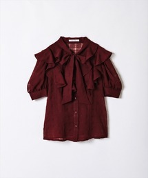 REDYAZEL | シャドーチェックボウタイブラウス(シャツ/ブラウス)