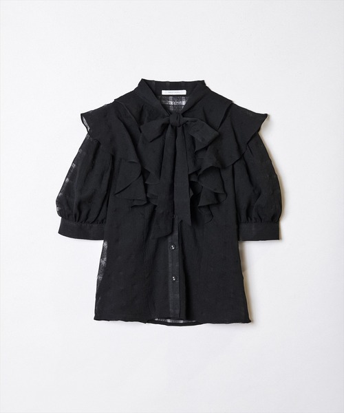 REDYAZEL（レディアゼル）の「シャドーチェックボウタイブラウス（シャツ/ブラウス・レディース・ブラック/オフホワイト/ボルドー・SMALL/MEDIUM）」の21枚目の写真