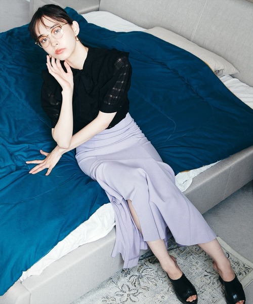 REDYAZEL（レディアゼル）の「シャドーチェックボウタイブラウス（シャツ/ブラウス・レディース・ブラック/オフホワイト/ボルドー・SMALL/MEDIUM）」の19枚目の写真