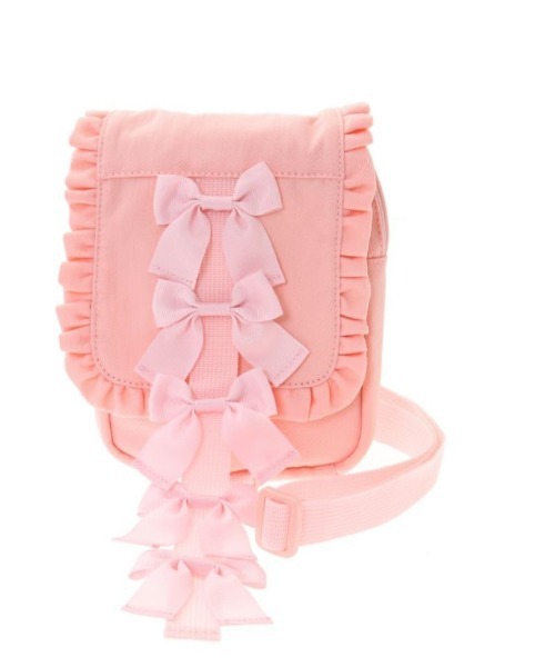 Candy Stripper（キャンディストリッパー）の「RIBBON SHOULDER バッグ（ショルダーバッグ・レディース・ブラック/ピンク・FREE）」の6枚目の写真