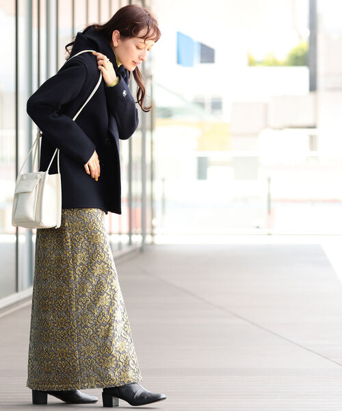 Ray BEAMS（レイビームス）の「ORCIVAL / メルトン フード ジャケット（ピーコート・レディース・ベージュ/ネイビー・1/2）」の8枚目の写真