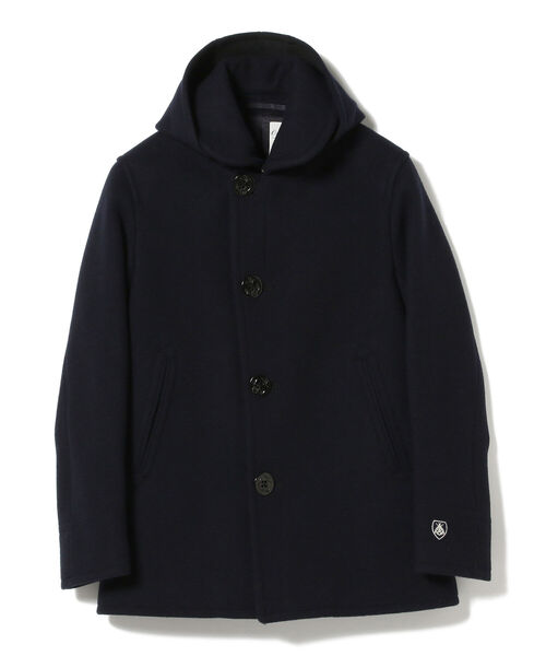 Ray BEAMS（レイビームス）の「ORCIVAL / メルトン フード ジャケット（ピーコート・レディース・ベージュ/ネイビー・1/2）」の9枚目の写真