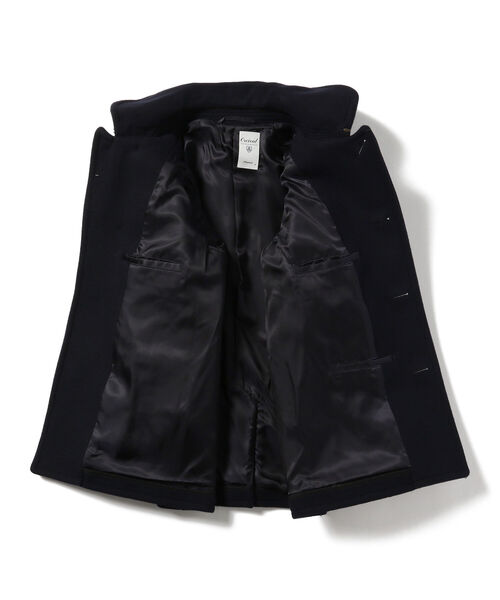 Ray BEAMS（レイビームス）の「ORCIVAL / メルトン フード ジャケット（ピーコート・レディース・ベージュ/ネイビー・1/2）」の7枚目の写真