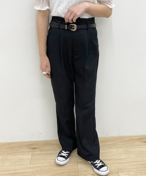 apres jour(アプレジュール)の「センタープレスフレアーパンツ【ZOZOTOWN限定アイテム】(その他パンツ・レディース・モカ/ブラック/ダークブラウン/グリーン系その他/ライトイエロー/ブルー系その他/オレンジ/グリーン系その他3・MEDIUM/SMALL/X-LARGE)」の9枚目の写真