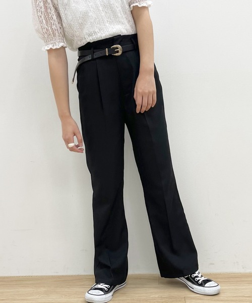 apres jour(アプレジュール)の「センタープレスフレアーパンツ【ZOZOTOWN限定アイテム】(その他パンツ・レディース・モカ/ブラック/ダークブラウン/グリーン系その他/ライトイエロー/ブルー系その他/オレンジ/グリーン系その他3・MEDIUM/SMALL/X-LARGE)」の11枚目の写真