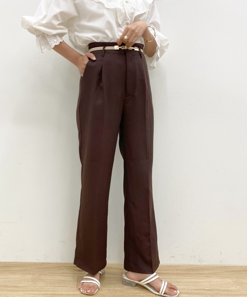 apres jour(アプレジュール)の「センタープレスフレアーパンツ【ZOZOTOWN限定アイテム】(その他パンツ・レディース・モカ/ブラック/ダークブラウン/グリーン系その他/ライトイエロー/ブルー系その他/オレンジ/グリーン系その他3・MEDIUM/SMALL/X-LARGE)」の19枚目の写真