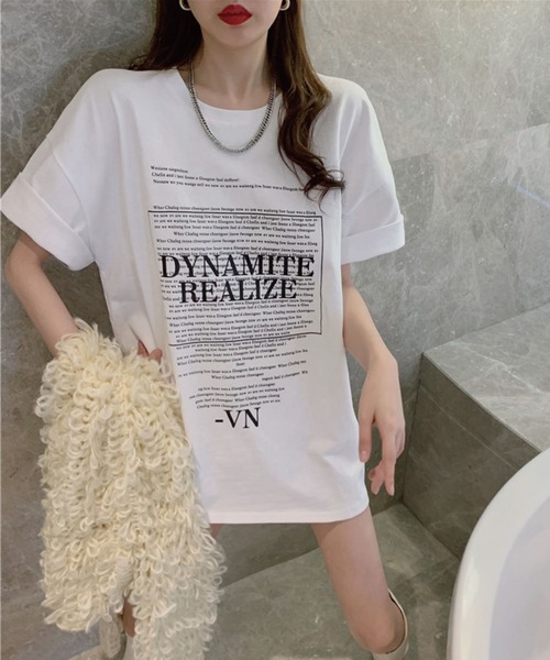 meJane(ミージェーン)の「バックロゴグラフィックTシャツ【ZOZOTOWN限定】(Tシャツ/カットソー・レディース・ホワイト/チャコールグレー・FREE)」の3枚目の写真