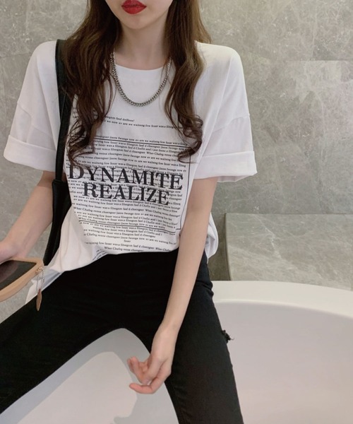meJane(ミージェーン)の「バックロゴグラフィックTシャツ【ZOZOTOWN限定】(Tシャツ/カットソー・レディース・ホワイト/チャコールグレー・FREE)」の8枚目の写真
