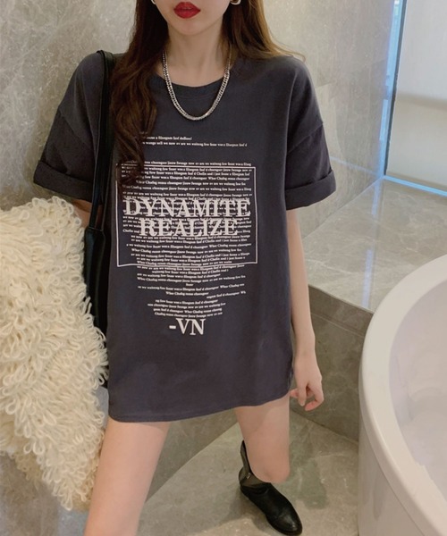 meJane(ミージェーン)の「バックロゴグラフィックTシャツ【ZOZOTOWN限定】(Tシャツ/カットソー・レディース・ホワイト/チャコールグレー・FREE)」の9枚目の写真