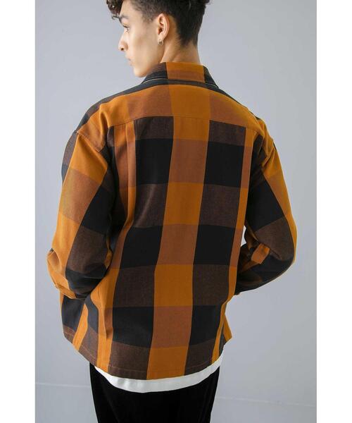 MONKEY TIME(モンキータイム)の「<monkey time> BLOCK CHECK CROPPED CPO/シャツ(シャツ/ブラウス・メンズ・ダークグリーン/ブラウン・XL/M/S/L)」の5枚目の写真