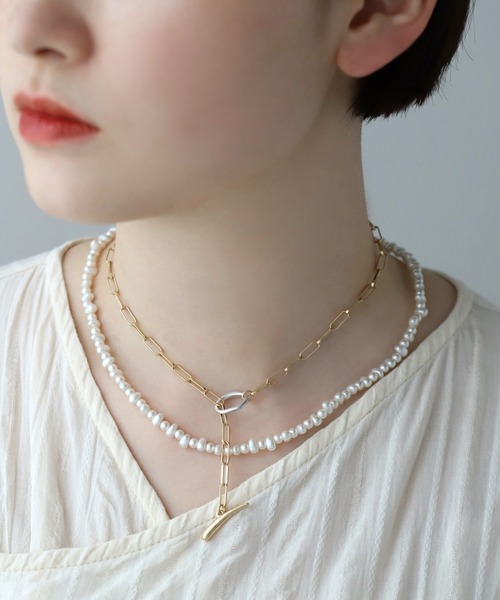 ANEMONE（アネモネ）の「ランダムパールネックレス[ショート]（ネックレス・レディース・アイボリー・FREE）」の3枚目の写真