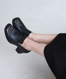 FABIO RUSCONI | 【FABIO RUSCONI】スクエアトウヒールアップモカシューズ(F11602)(ローファー)