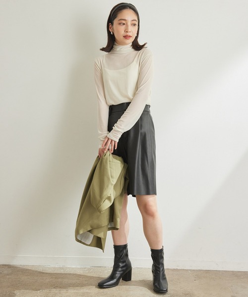 VIS(ビス)の「【キャミ付き】ほどよい透け感アソートインナー(その他トップス・レディース・ベージュ系その他/ブルー系その他/キナリ・FREE)」の9枚目の写真
